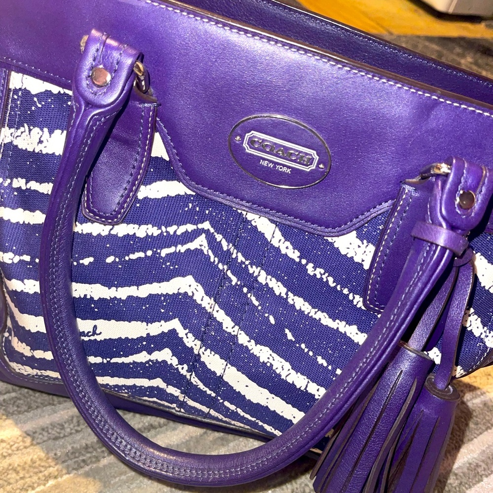 COPY - Coach A1373-23409 Purple Leather Satchel